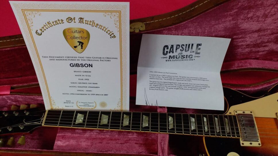 Gibson Les Paul 1952 conversion 1959 (no top added, Brazilian Rosewood, vintage PAF)