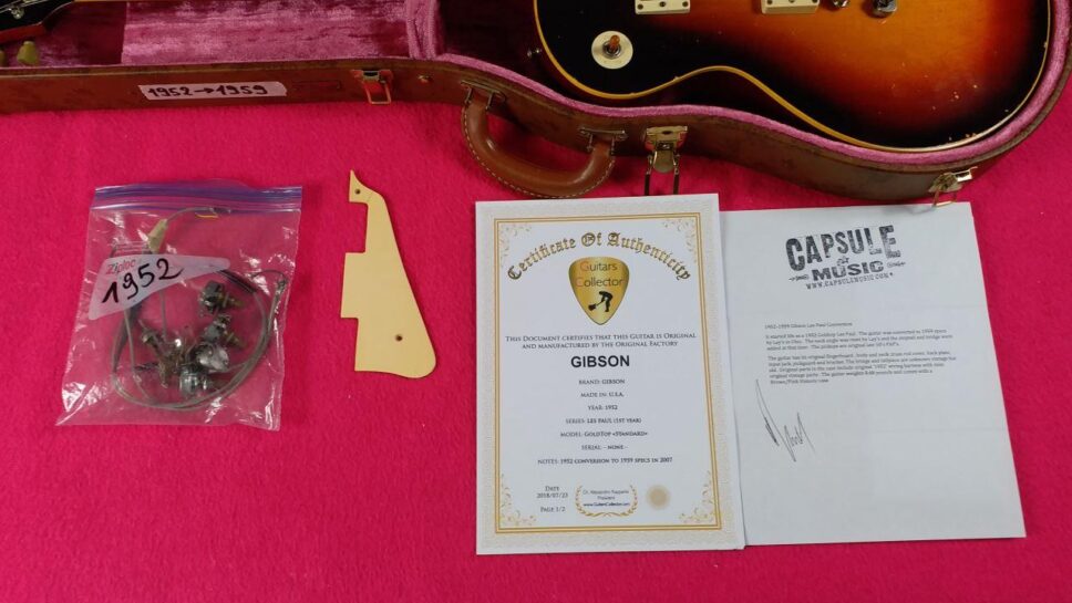 Gibson Les Paul 1952 conversion 1959 (no top added, Brazilian Rosewood, vintage PAF)