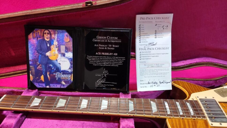 Gibson Custom Les Paul Standard 1959 Ace Frehley AGED & SIGNED Limited