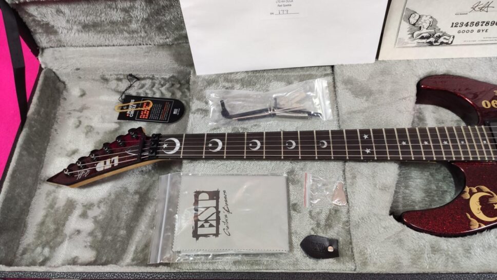 LTD (by ESP) KH RED Sparkle Ouija Kirk Hammet Limited Edition 500p.