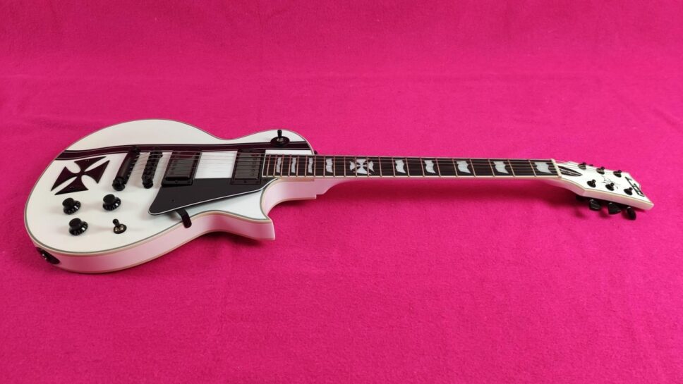 LTD (by ESP) Iron Cross SW (Snow White) James Hetfield Signature