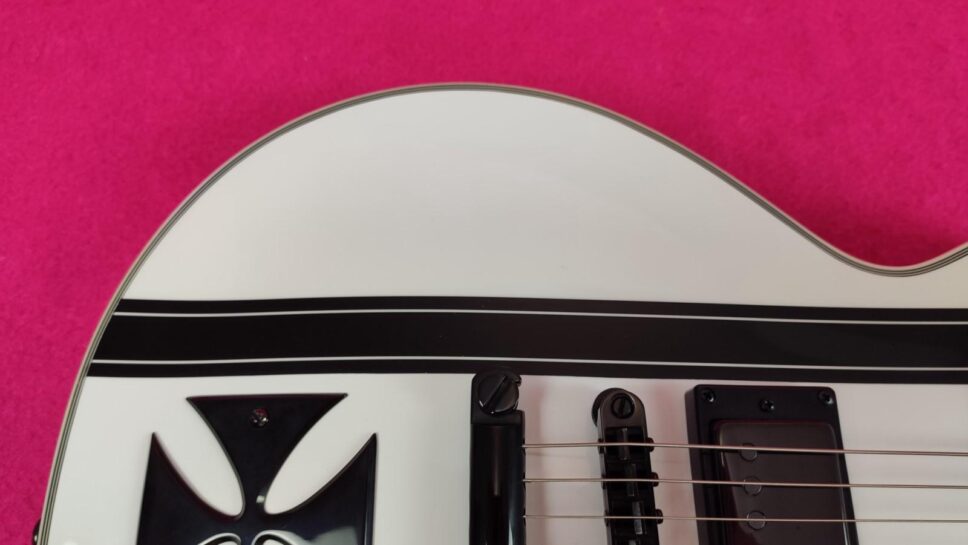 LTD (by ESP) Iron Cross SW (Snow White) James Hetfield Signature