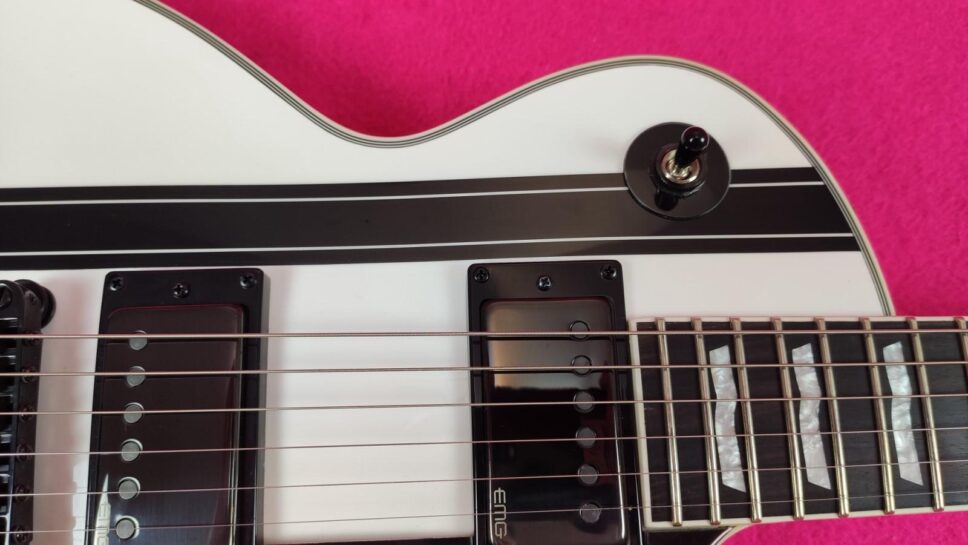 LTD (by ESP) Iron Cross SW (Snow White) James Hetfield Signature