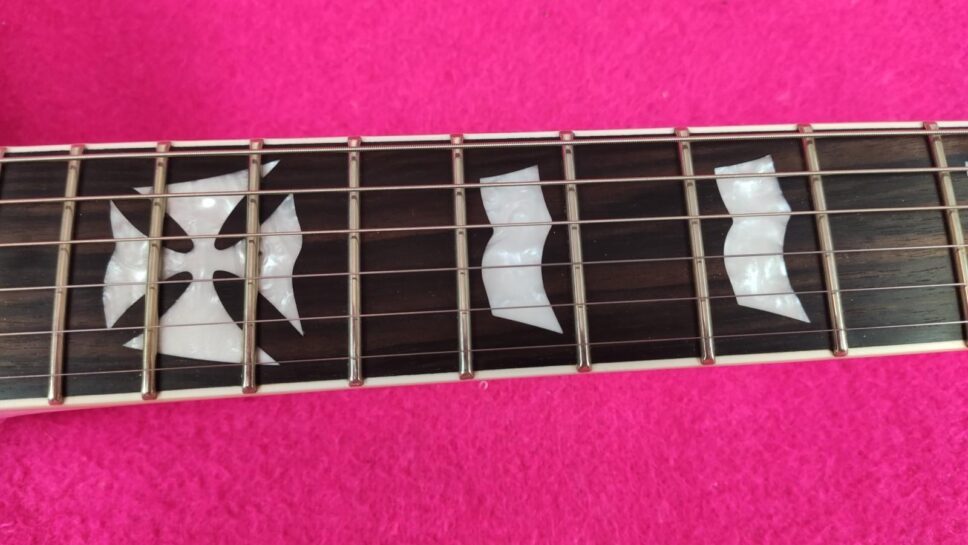 LTD (by ESP) Iron Cross SW (Snow White) James Hetfield Signature