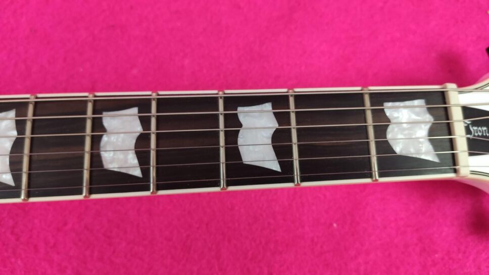 LTD (by ESP) Iron Cross SW (Snow White) James Hetfield Signature