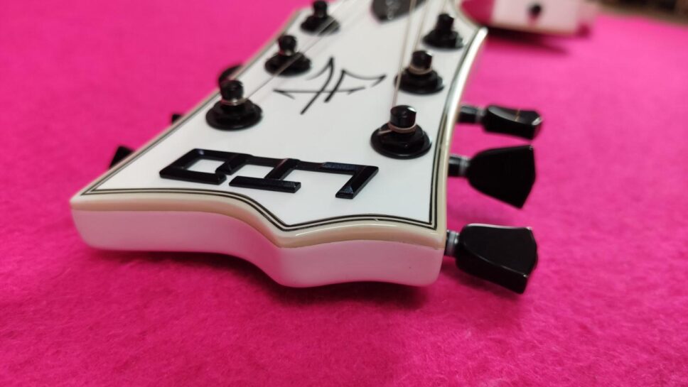 LTD (by ESP) Iron Cross SW (Snow White) James Hetfield Signature