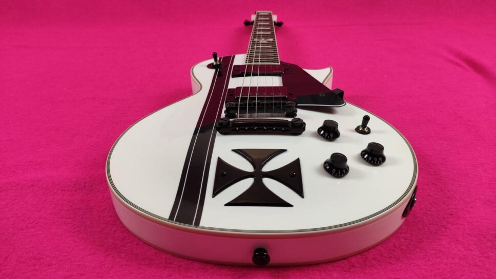LTD (by ESP) Iron Cross SW (Snow White) James Hetfield Signature