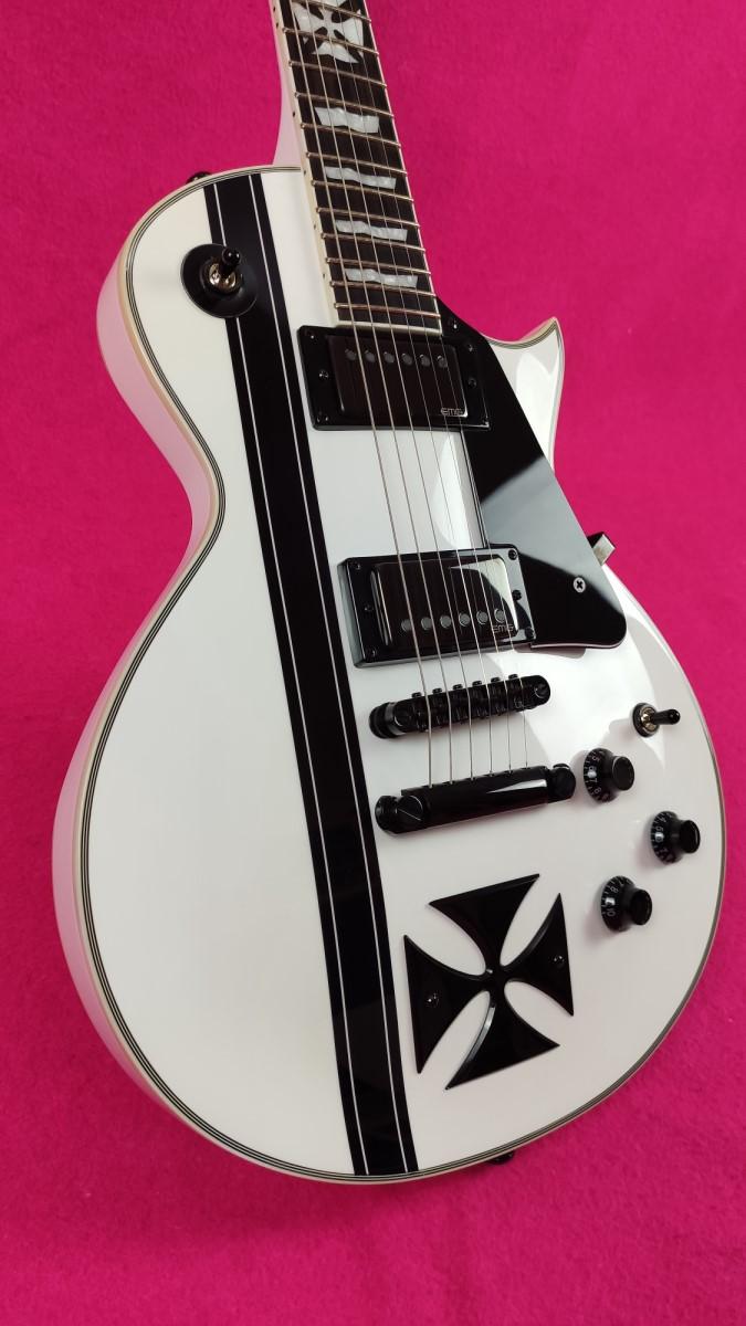 LTD (by ESP) Iron Cross SW (Snow White) James Hetfield Signature