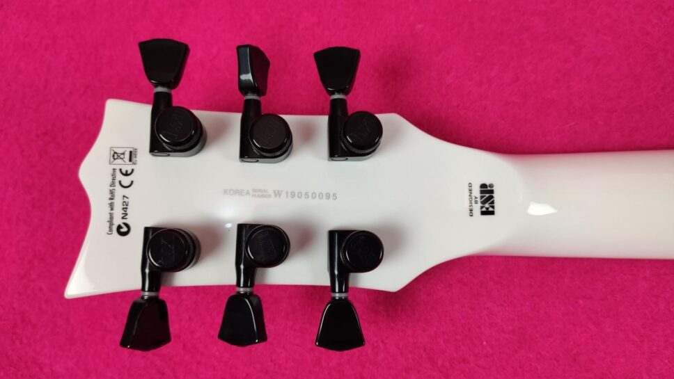 LTD (by ESP) Iron Cross SW (Snow White) James Hetfield Signature