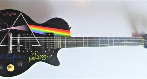 Pink Floyd Autographed Guitar Pink Floyd Autographed Guitar 2019 Pink