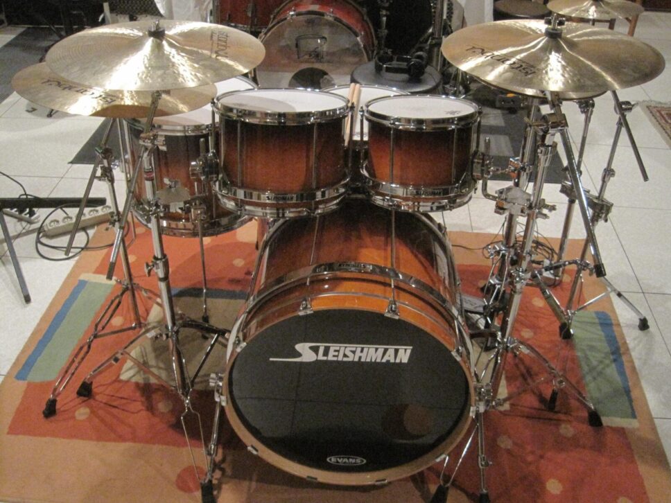 Sleishman Omega Full Maple Drum Set Rock Free Floating 10-12-14-16-22