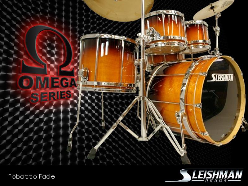 Sleishman Omega Full Maple Drum Set Rock Free Floating 10-12-14-16-22