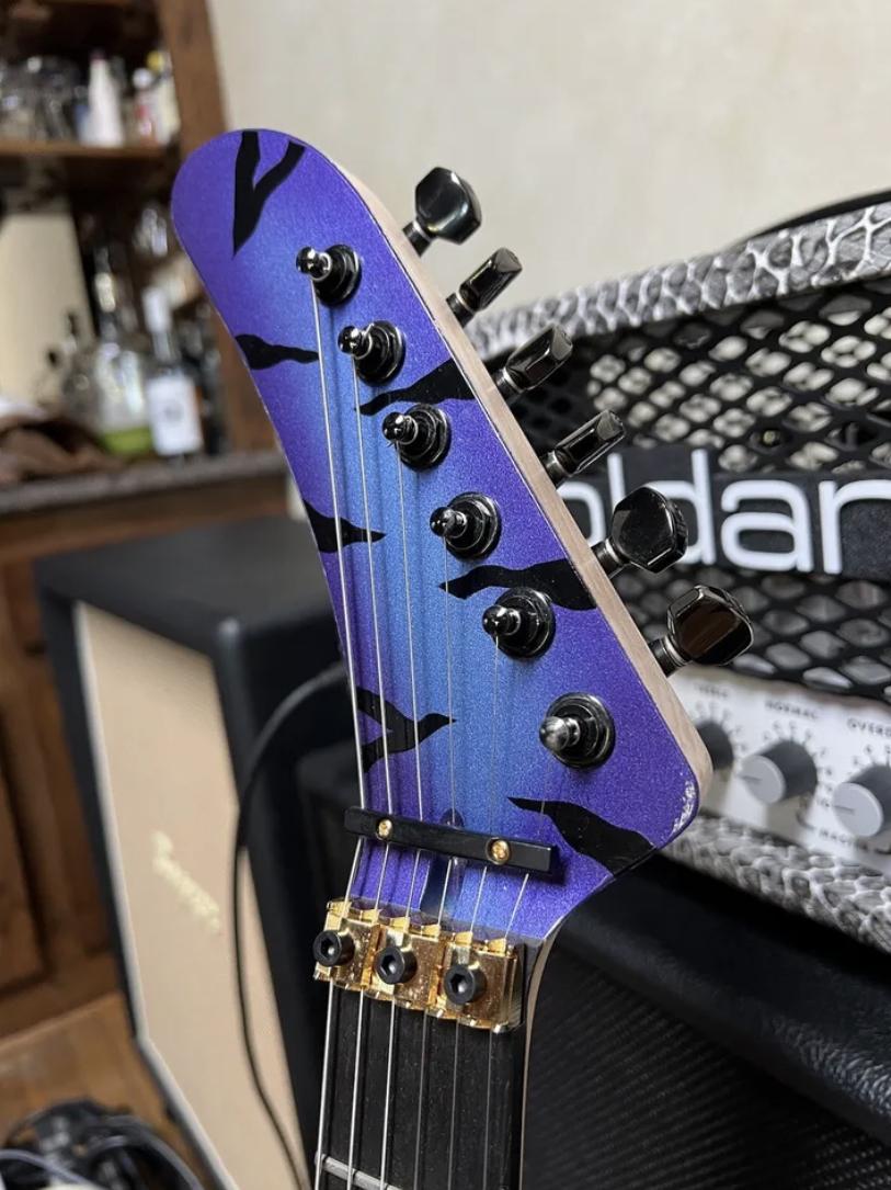 George Lynch Custom Electric Guitar - Purple Ghost (EVH Peav