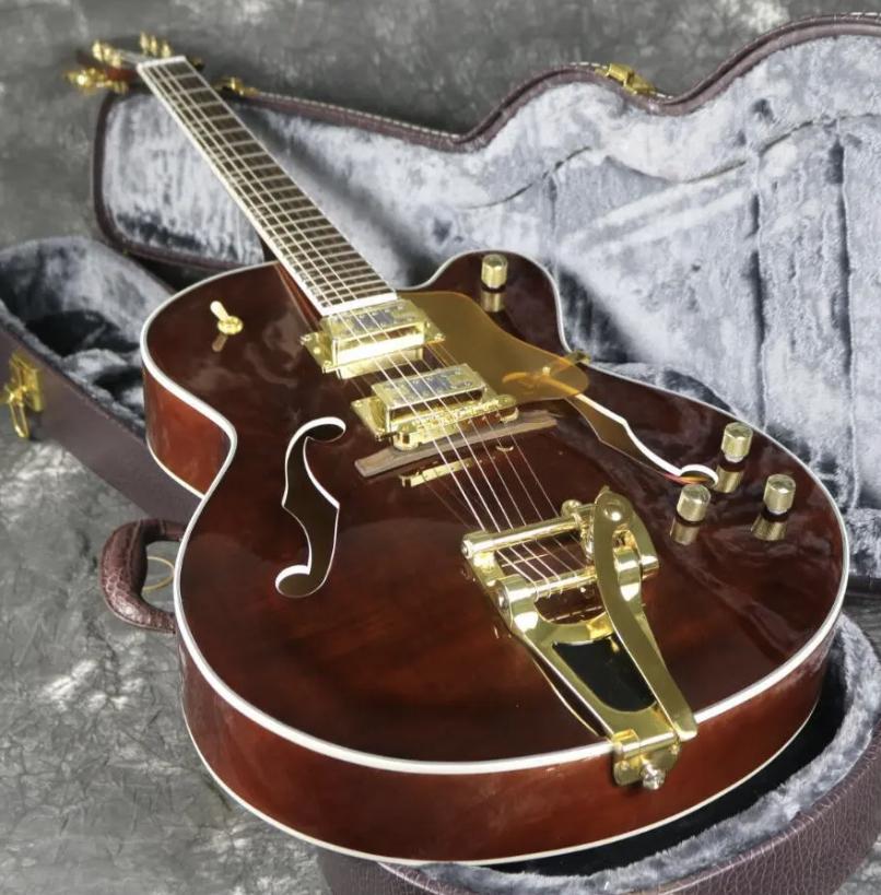 Top Quality Hollow Body 1 Electric Guitar Flamed Maple Top J