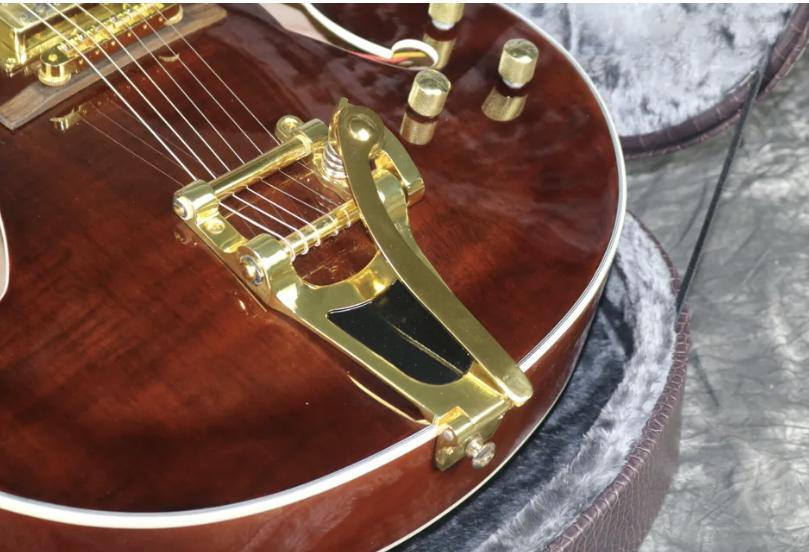 Top Quality Hollow Body 1 Electric Guitar Flamed Maple Top J