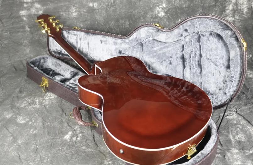 Top Quality Hollow Body 1 Electric Guitar Flamed Maple Top J