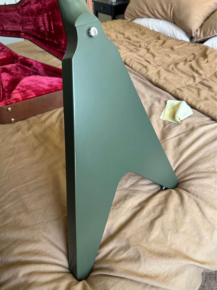 Gibson Flying V Limited Run Olive Drab with upgrades