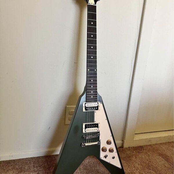 Gibson Flying V Limited Run Olive Drab with upgrades