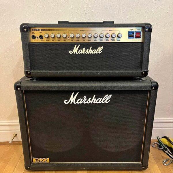 Marshall JCM600 head and 1922 2x12 cabinet