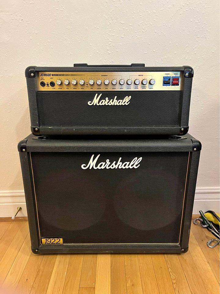 Marshall JCM600 head and 1922 2x12 cabinet