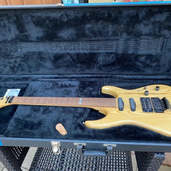 ESP Custom Mirage Deluxe Electric Guitar Natural Grain Wood