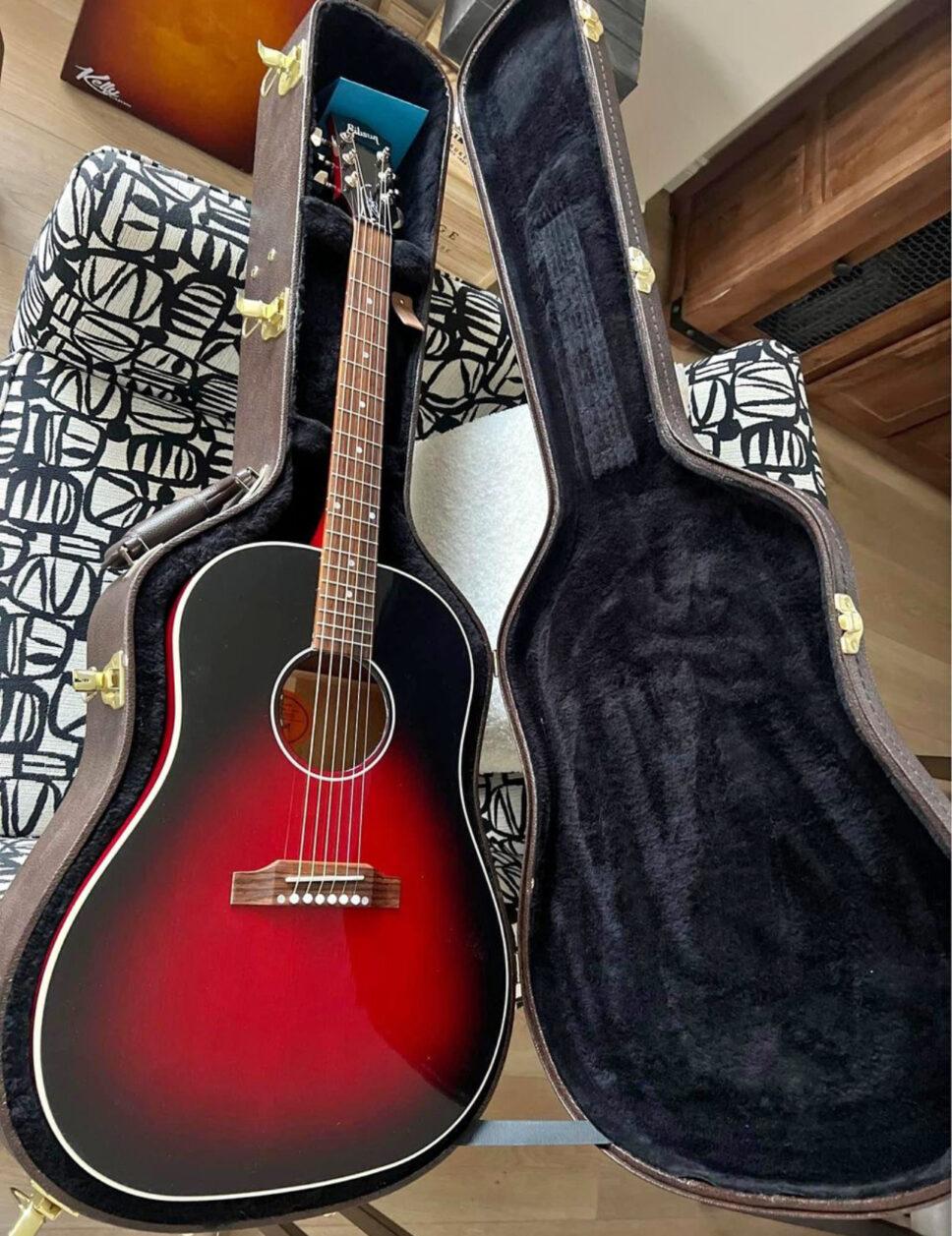 Gibson J45 Slash Vermillion Burst