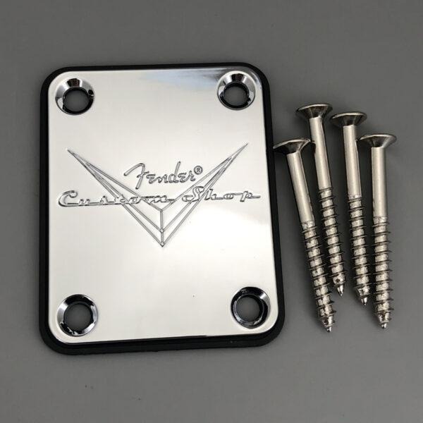 Fender Custom Shop neck plate replacement part - Silver + Free shipping