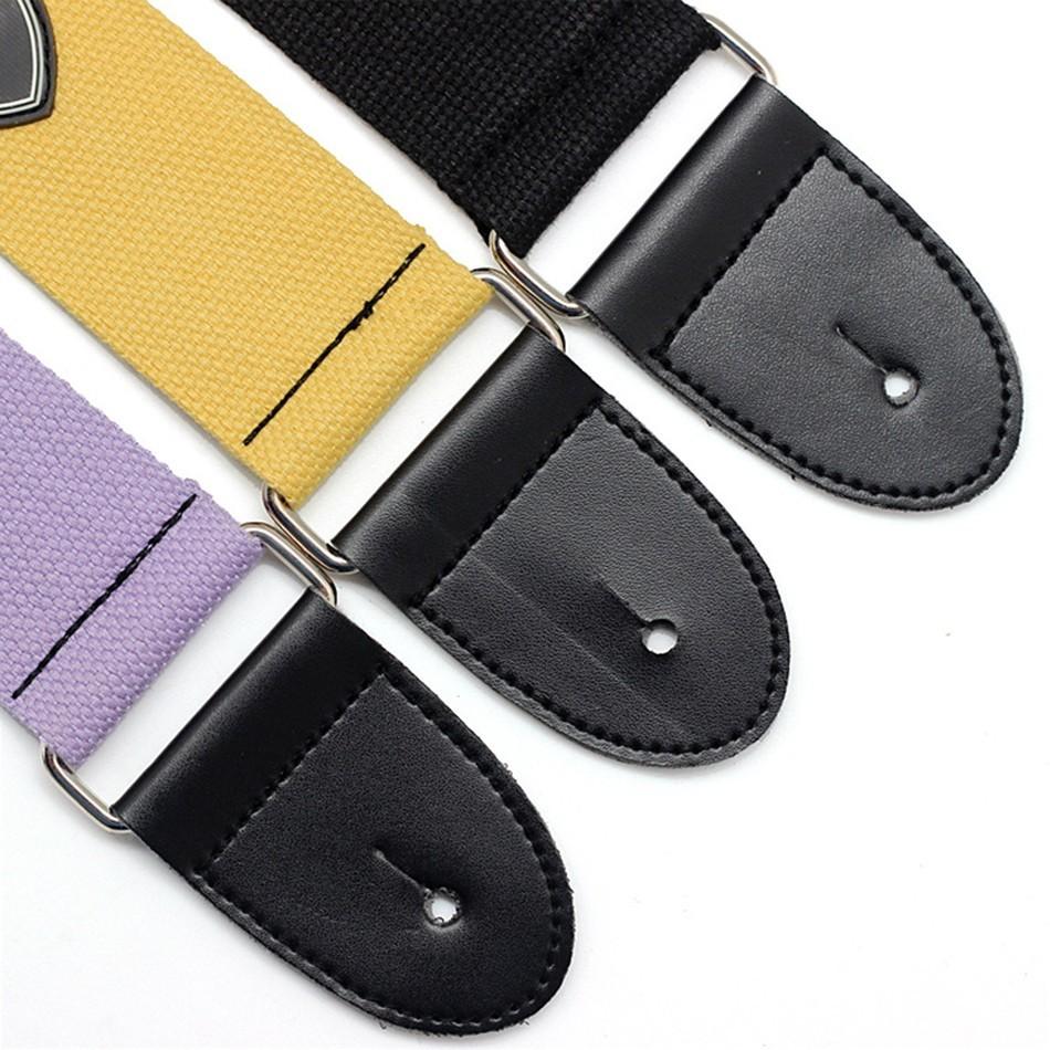 P&P solid color cotton guitar and bass strap + Free shipping