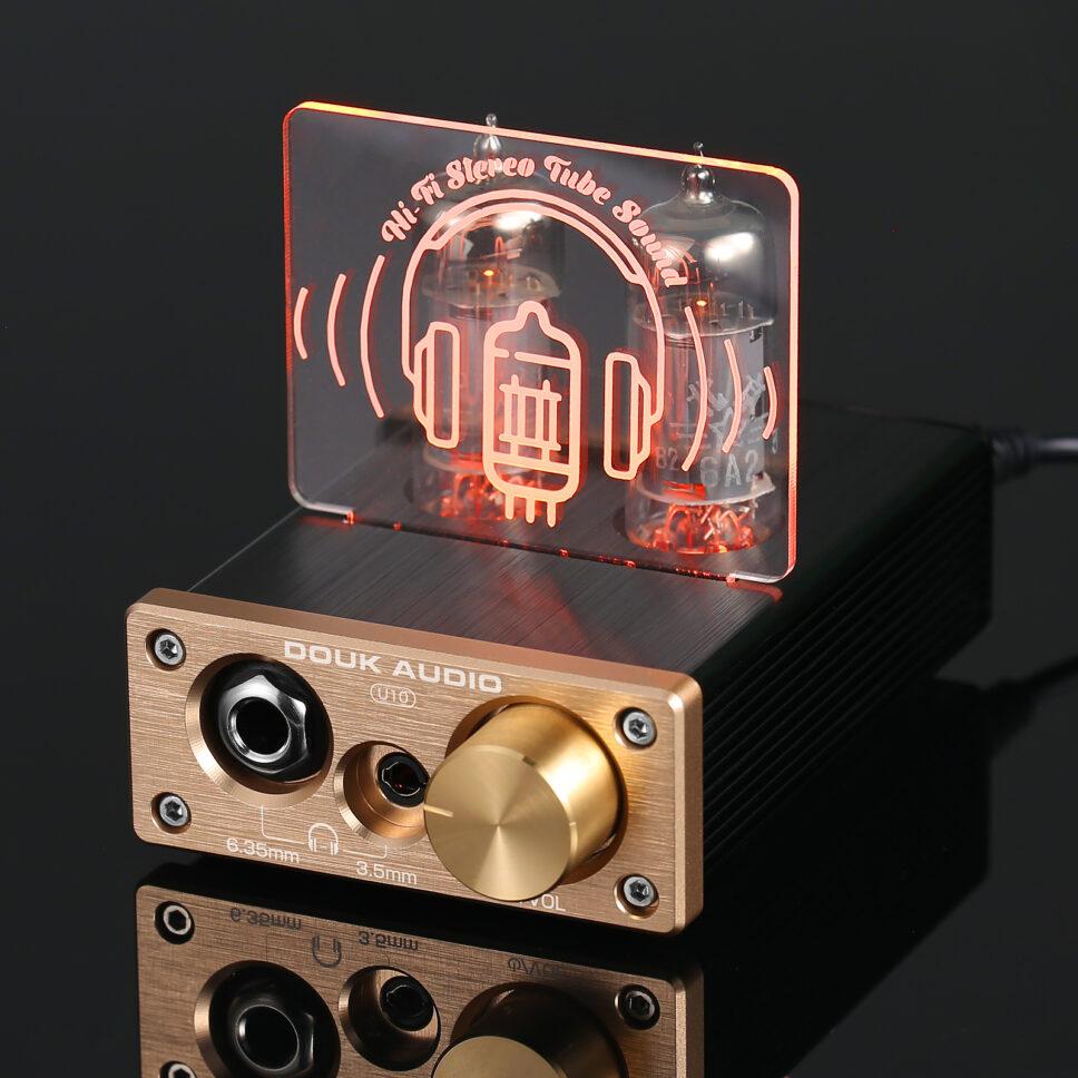 Douk Audio U10 HiFi Valve Stereo Tube Preamp/amplifier 6.35mm/3.5mm 6A2 + Free shipping