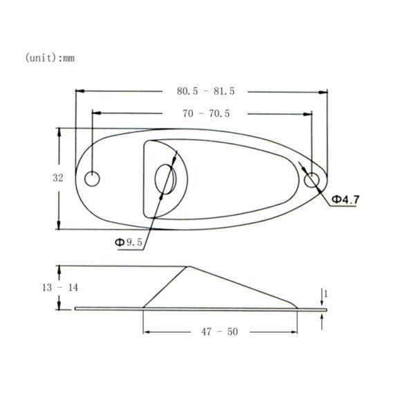 Stratocaster ST strat style output jack plate Bronze part + Free shipping