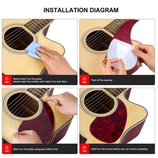 Self-adhesive tortoise shell acoustic pickguard  + Free shipping