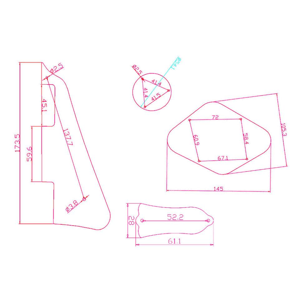 Les Paul Pickguard, back plate and switch back plate Set Clear/transparent + Free shipping