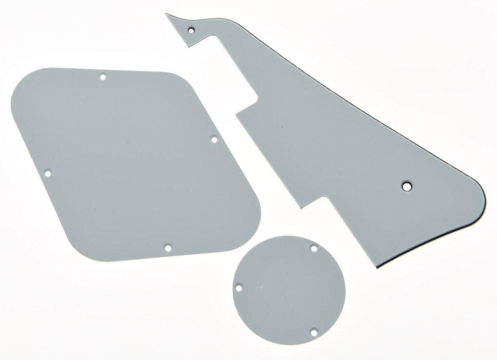 Les Paul Pickguard, back plate and switch back plate Set White 3-ply + Free shipping