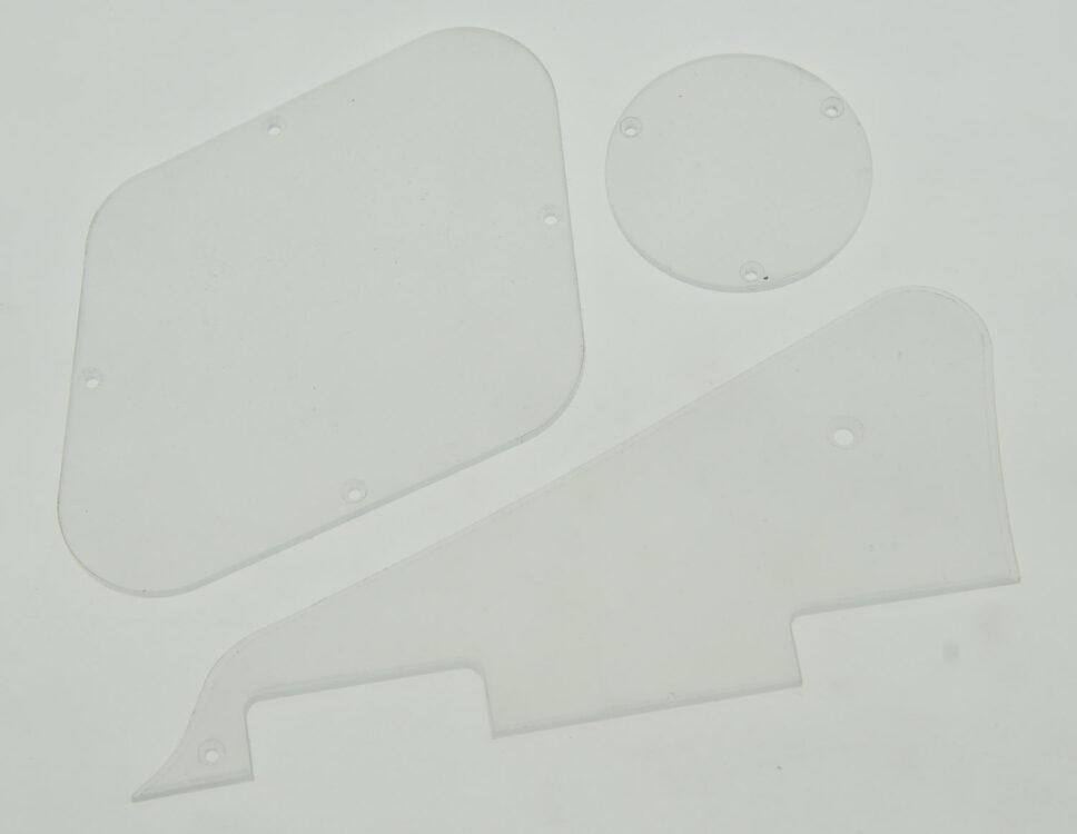 Les Paul Pickguard, back plate and switch back plate Set Clear/transparent + Free shipping