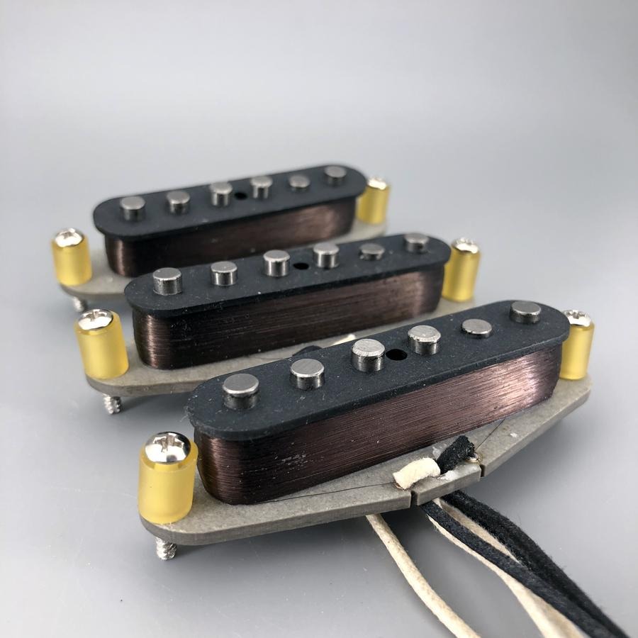 Vintage 65' SSS handwound single coil, Neck pickup, Middle pickup and Bridge pickup set + Free shipping 2024 - Black