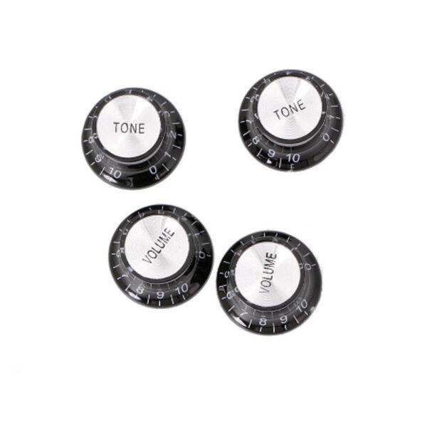 Black SG style knob pack 2 tone, 2 volume + Free shipping