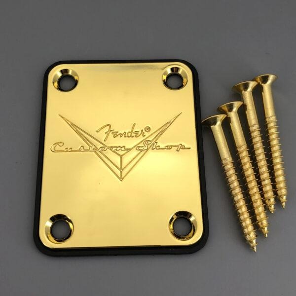 Fender Custom Shop neck plate replacement part - Gold + Free shipping
