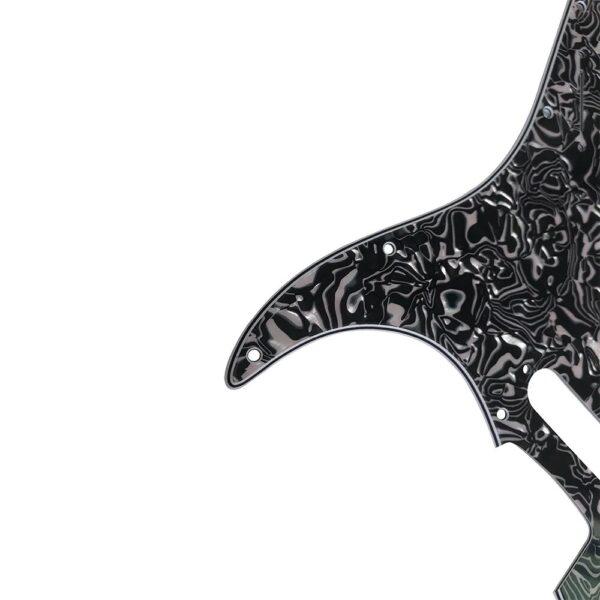 ST, stratocaster, Strat,,  SSS pickguard Black/White pearl shell 11 hole + screws + Free shipping