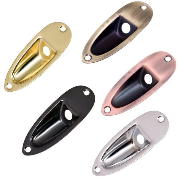 Stratocaster ST strat output jack plate silver part + Free shipping