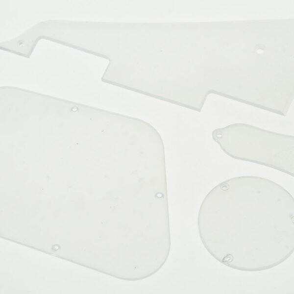 Les Paul Pickguard + back plate + switch back plate + Truss rod cover, Set Clear+ Free shipping