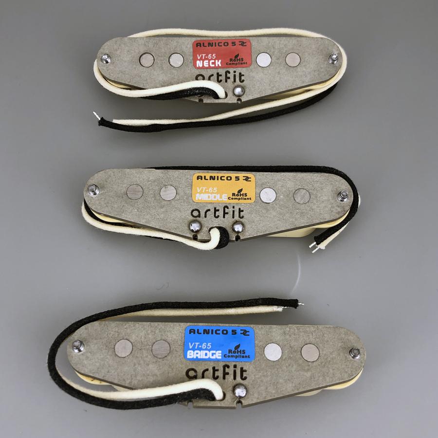 Vintage 65' SSS handwound single coil, Neck pickup, Middle pickup and Bridge pickup set Cream + Free shipping 2024 - Black