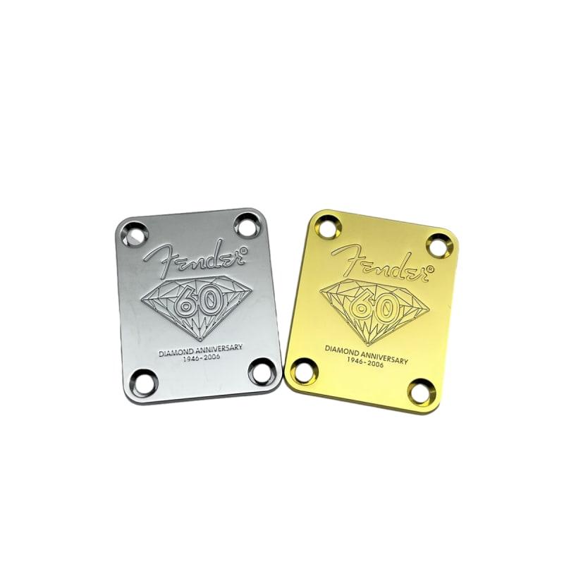 Fender 60th diamond anniversary neck plate replacement part - Gold + Free shipping