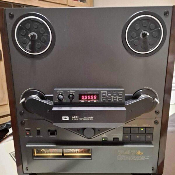 BLACK MINT AKAI GX-747dbx REEL TO REEL TAPE DECK.