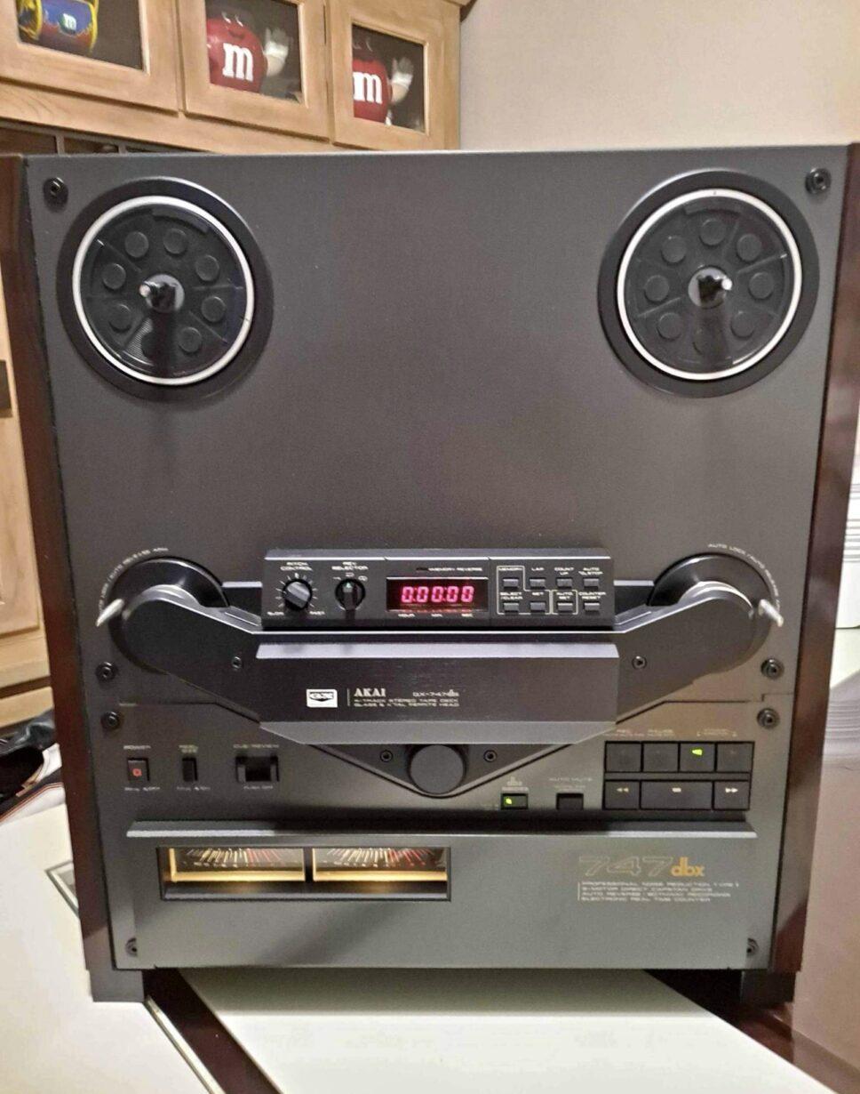 BLACK MINT AKAI GX-747dbx REEL TO REEL TAPE DECK.
