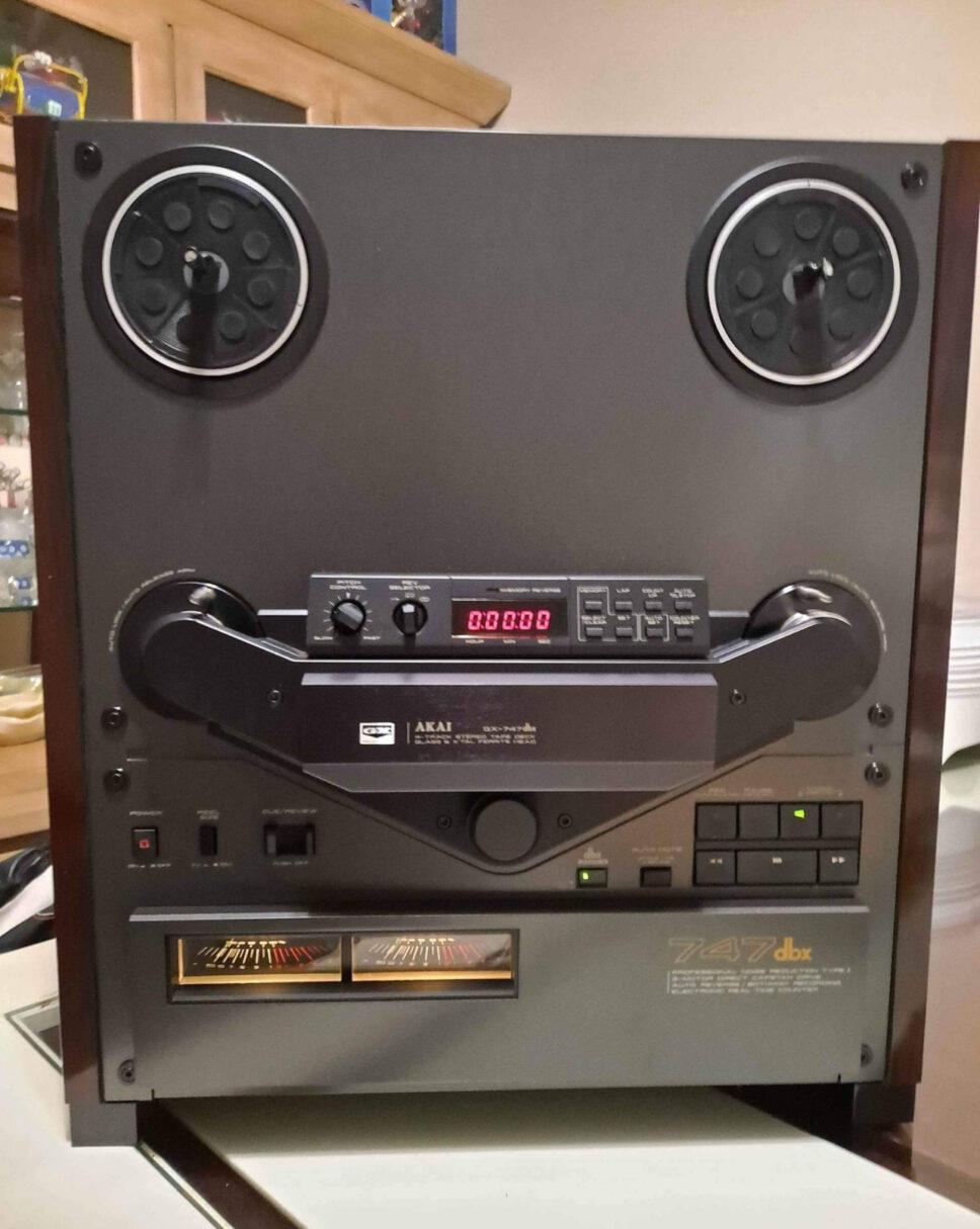 BLACK MINT AKAI GX-747dbx REEL TO REEL TAPE DECK.