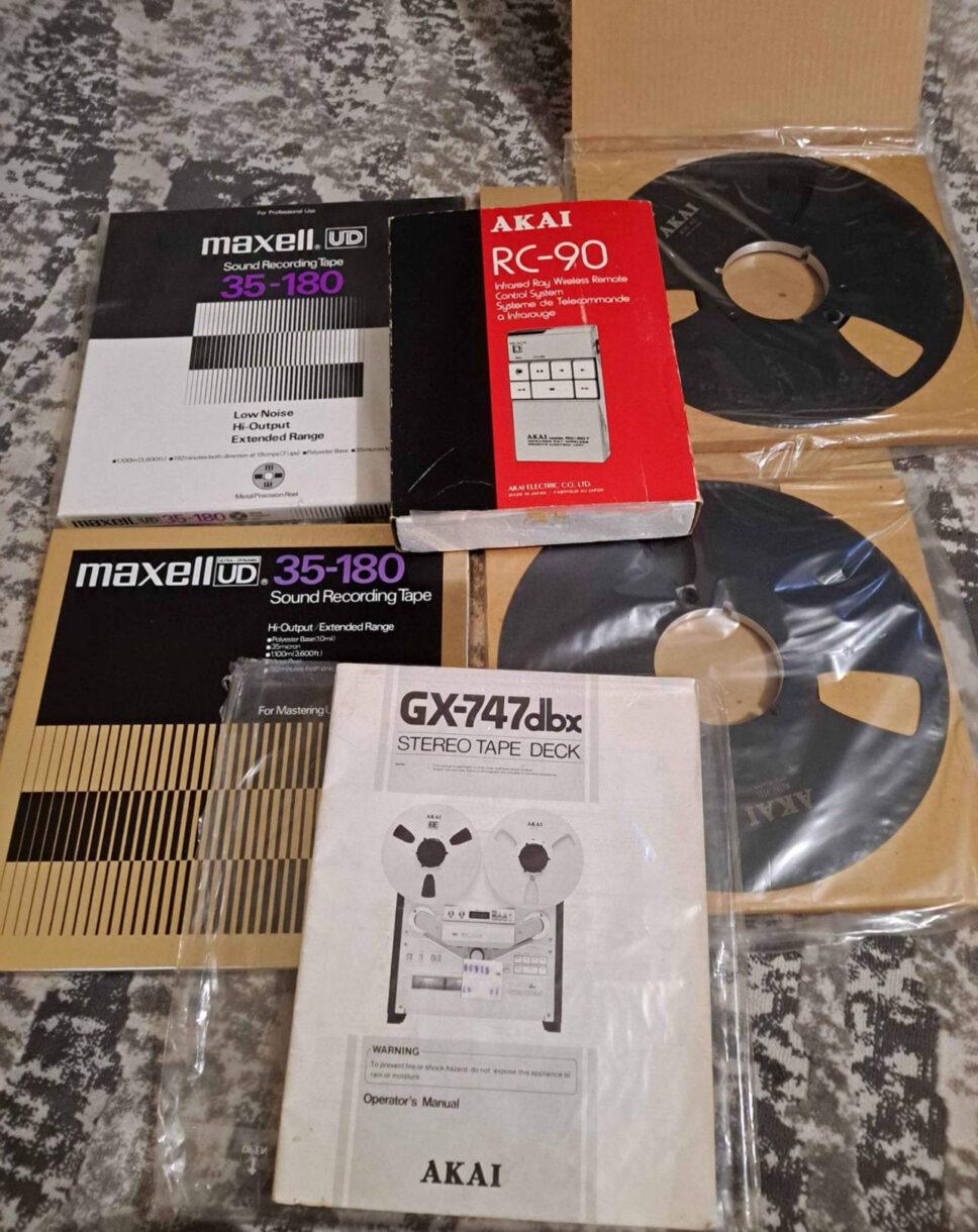 BLACK MINT AKAI GX-747dbx REEL TO REEL TAPE DECK.