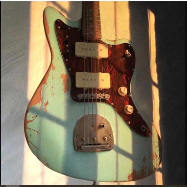 Jazzmaster-Lollar électrique vert vintage, relic '62