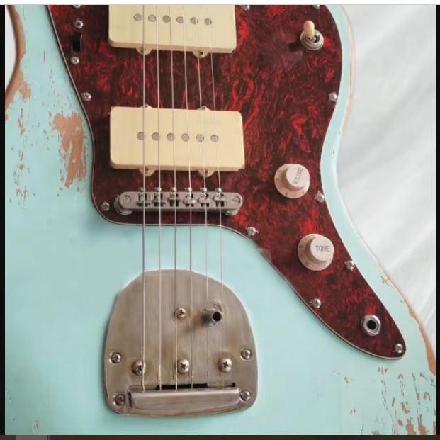 Jazzmaster-Lollar électrique vert vintage, relic '62