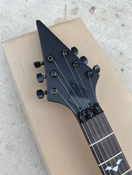 Guitare Électrique - Corps de Style Chauve-Souris Noire