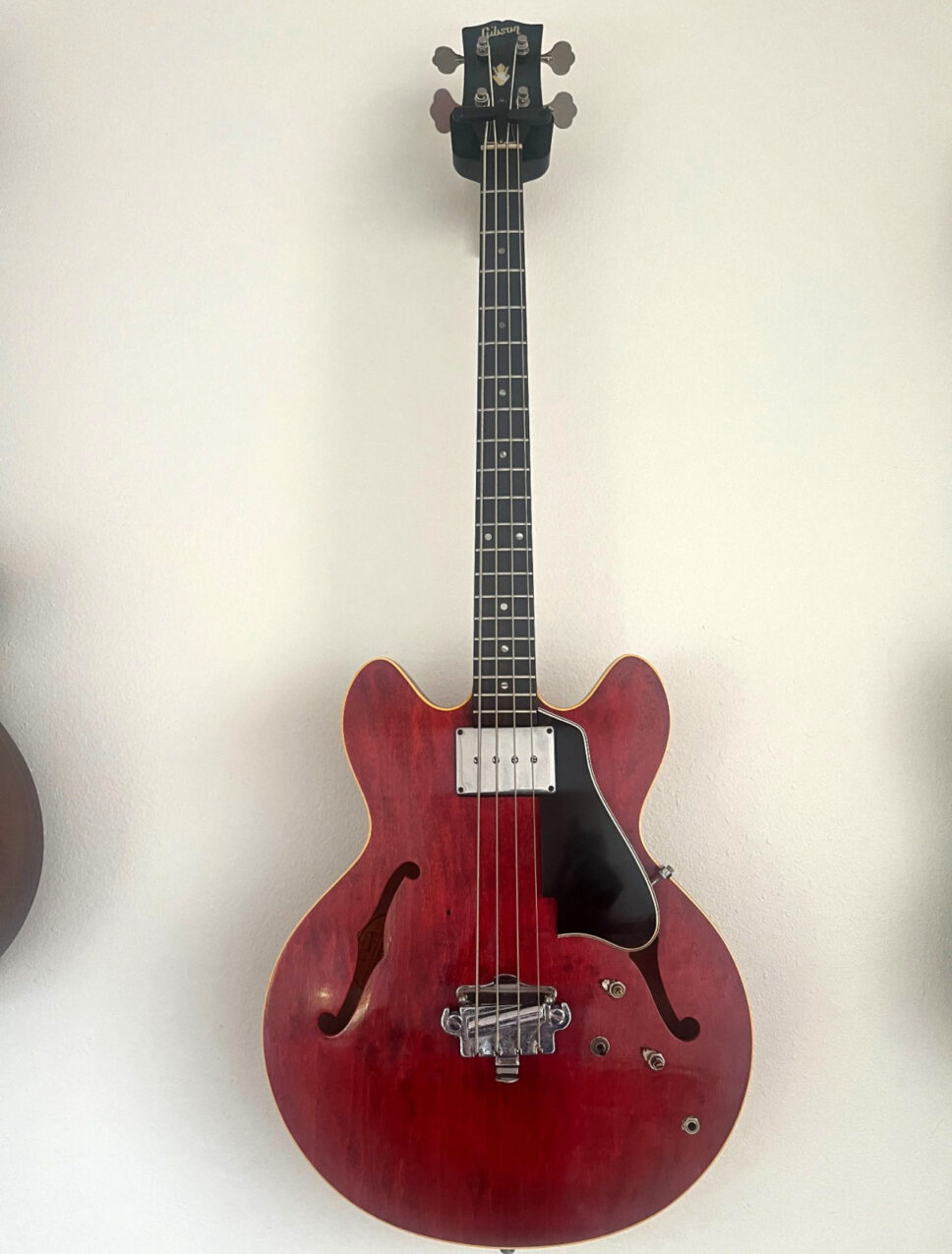 Vintage 1968 Gibson EB-2C Cherry Red Electric Bass Guitar wi